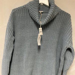 Haven baby blue sweater tunic NWT Large cowl neck